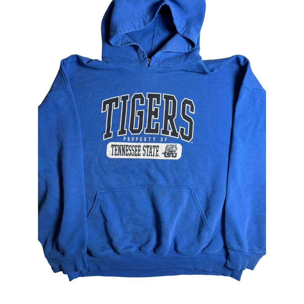 Vintage TSU Tigers Tennessee State NCAA Football Oversized Heavy Hoodie Size 2XL